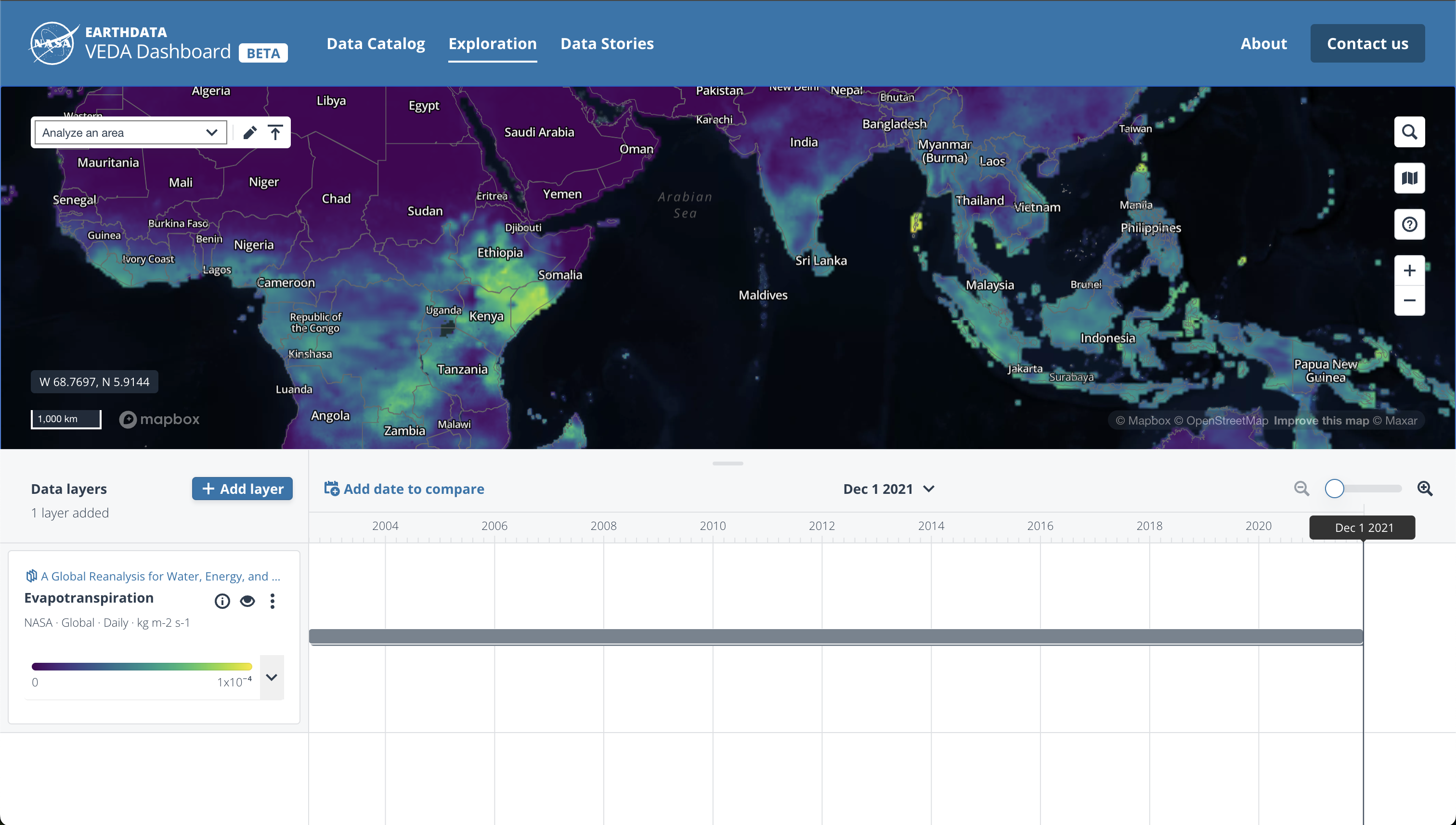 NASA Veda Dashboard